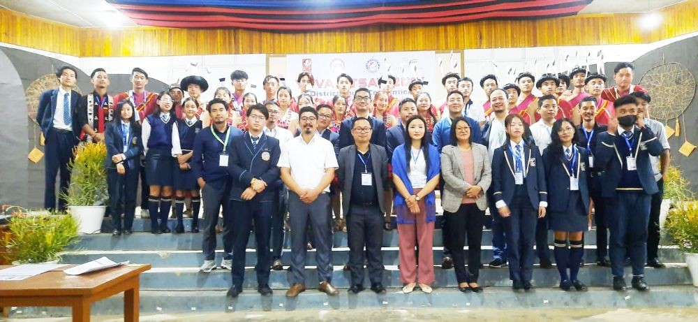 Organizers, participants, judges, guest and resource persons are seen together after the conclusion of the Yuva Utsav 2022 held at Fazl ali College, Mokokchung on October 11.
